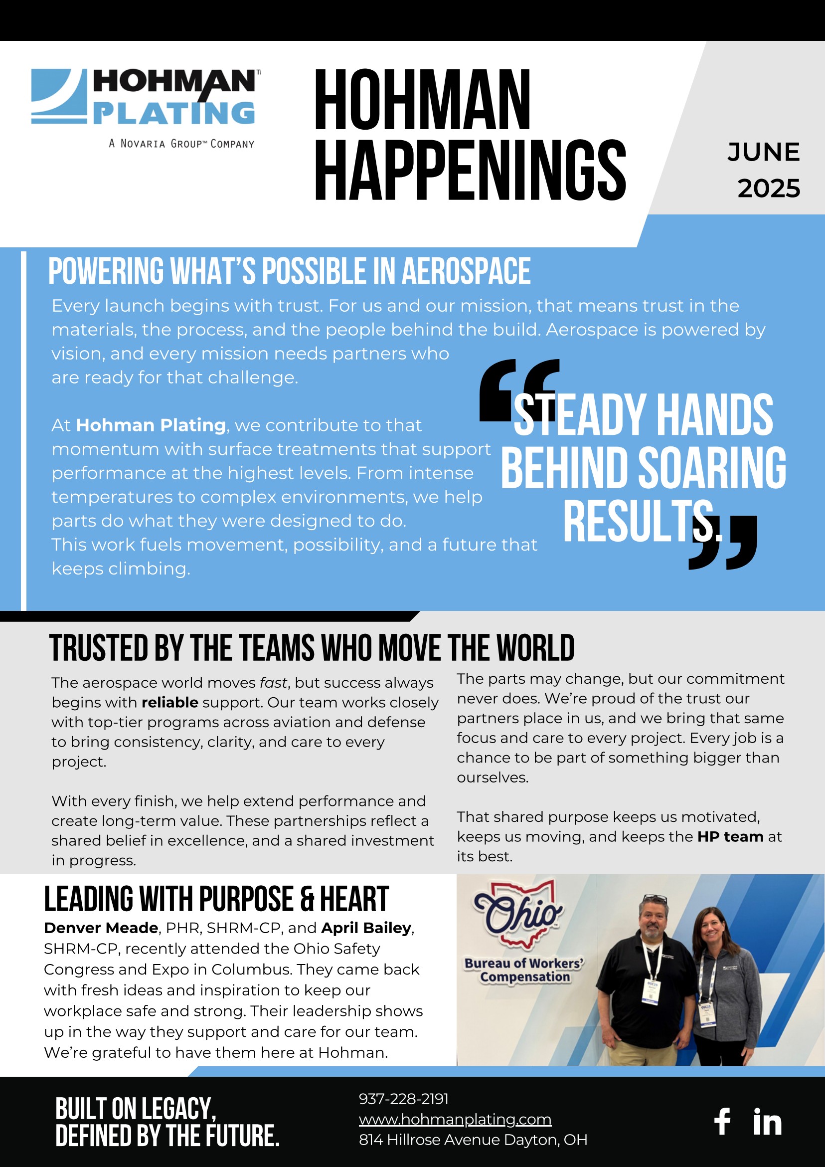 Hohman Happenings Newsletter June 2025 Page 1