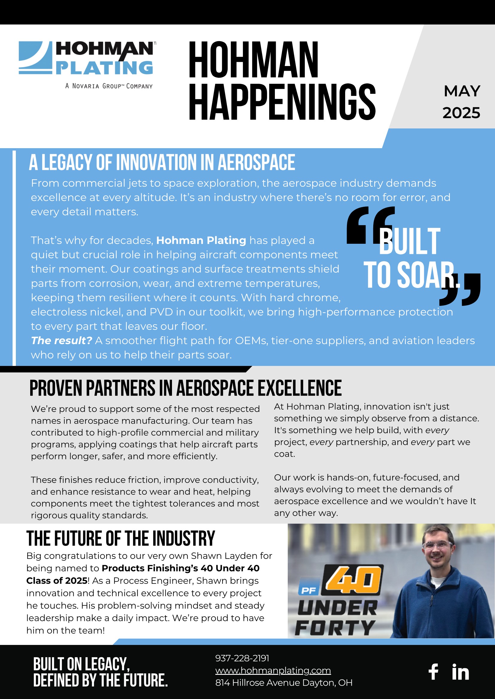 Hohman Happenings Newsletter May 2025 Page 1